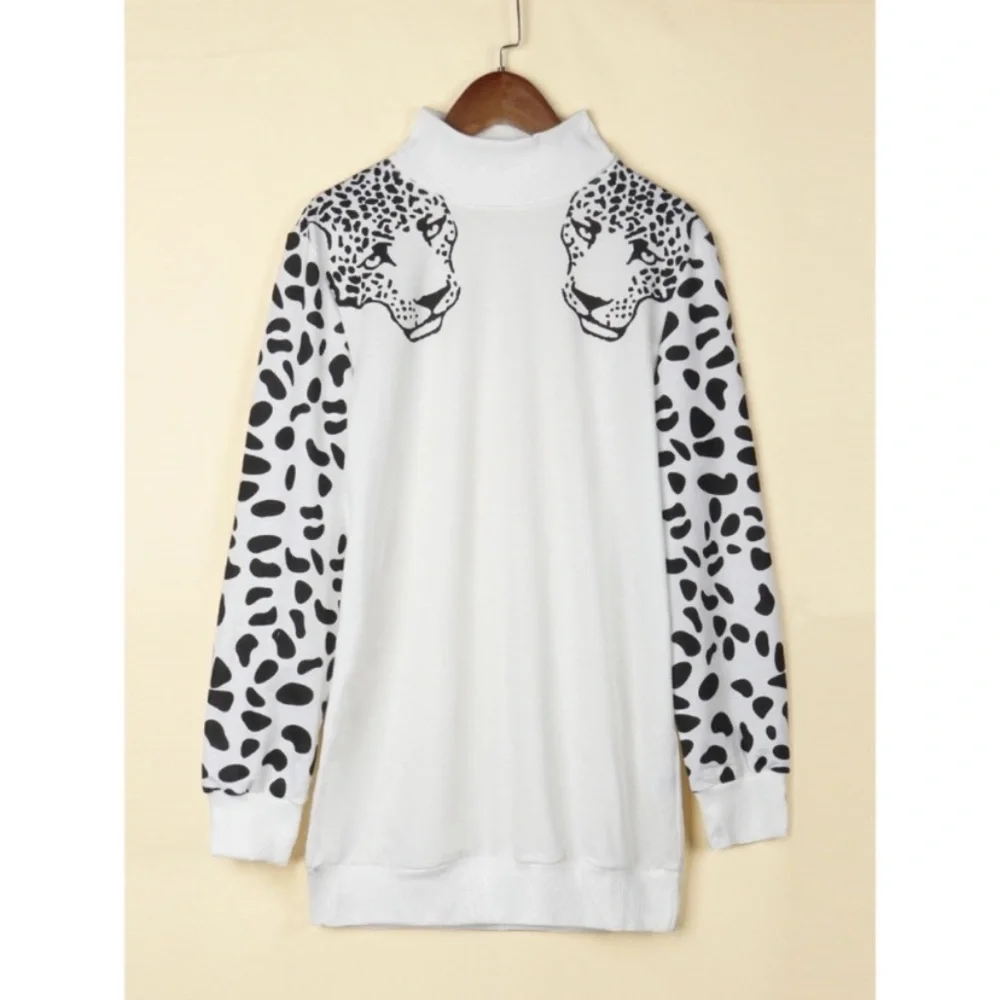 NWT Boutique Leopard Design Sweatshirt - Picture 2 of 5